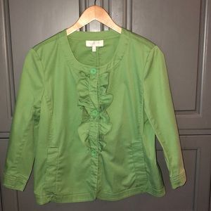 Talbots Kelly green blazer size 12
